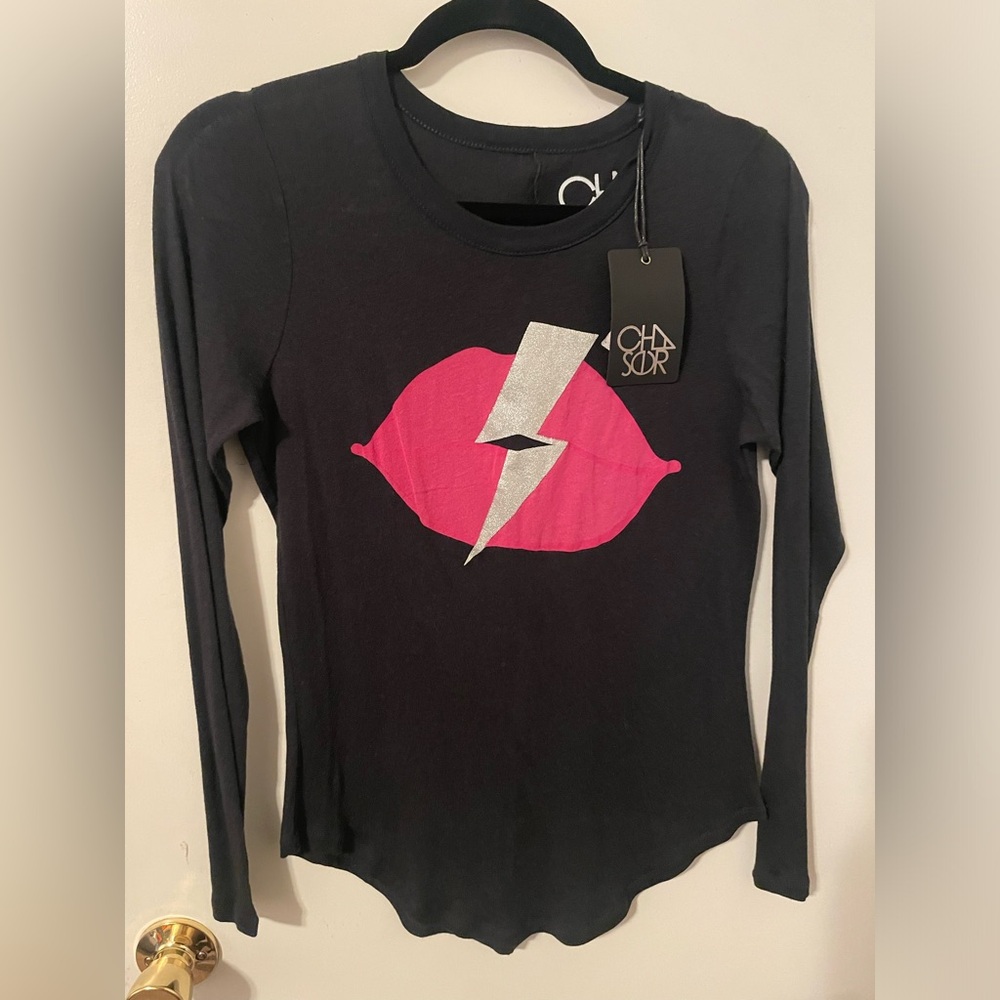 Chaser black long sleeve shirt